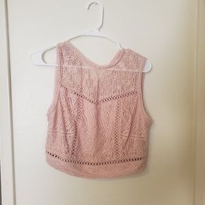 Blush lace top